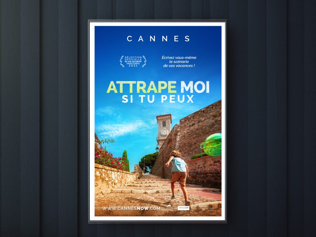 Blank picture frame on a concrete wall, mock up 3D Render