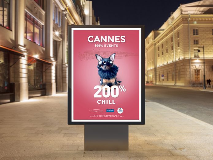 Blank street billboard at night city. Isolated with clipping path around advertising display. 3d illustration.