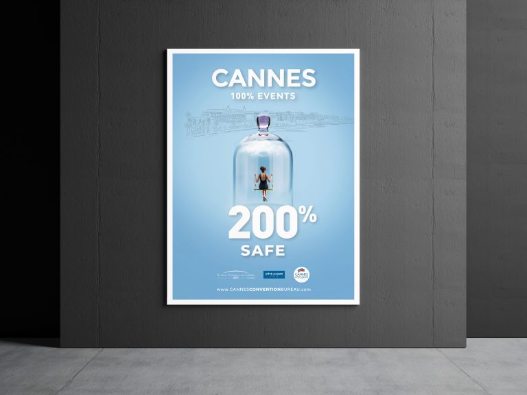 Blank poster on a wall. 3d rendering