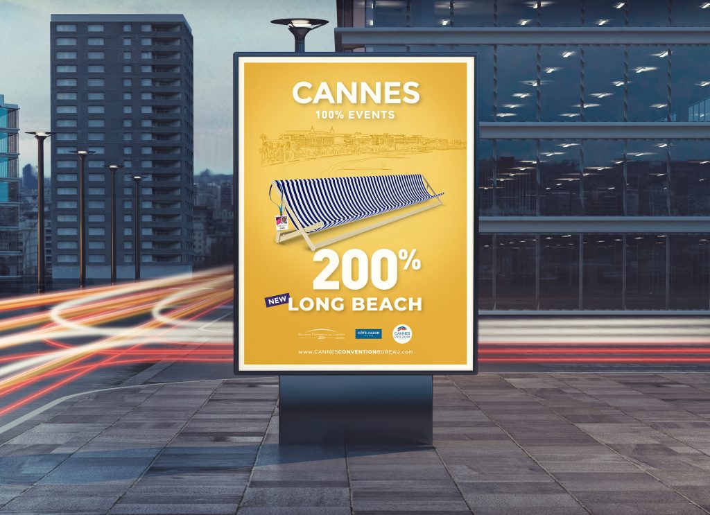 3d rendering of billboard blank for outdoor advertising with long exposure road light trails