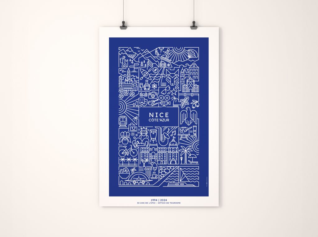 White empty paper with clips on the wall