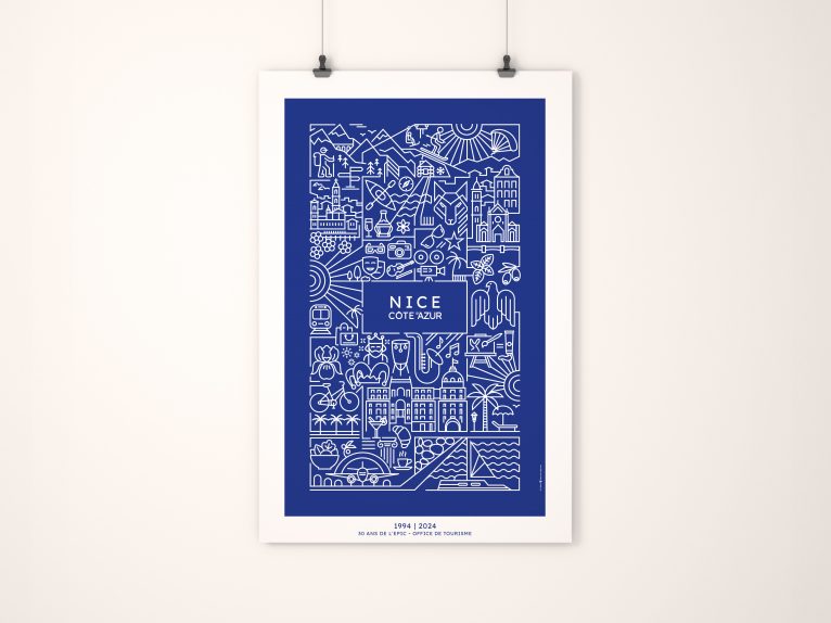 White empty paper with clips on the wall